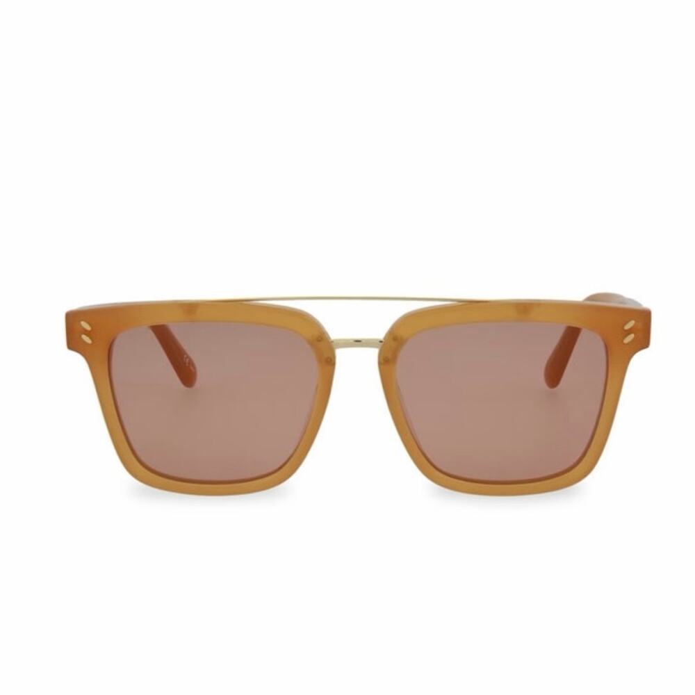 STELLA MCCARTNEY 53MM Square Sunglasses Core Men's Orange Square NEW